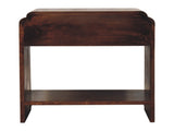 Solid Wood California Walnut Newton Bedside, 1 Drawer, 1 Open Slot, Dark Brown B2743P403131