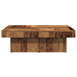 Coffee Table Old Wood 90x90x28 cm Engineered Wood 856554