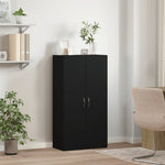 ZNTS File Cabinet Black 60x32x115 cm Engineered Wood 840773