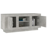 TV Cabinet Concrete Grey Engineered Wood Medium Doors 811794
