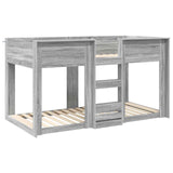 Bunk Bed for Kids Grey Sonoma 80 x 200 cm Engineered Wood 3410408