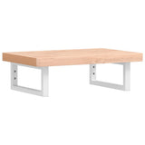 Basin Shelf Wall Mounted Steel and Solid Wood Beech 3302360