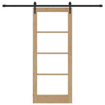 Sliding Door Manual ORKDAL Brown 83 x 202 cm Wood and metal 3332473