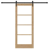 Sliding Door Manual ORKDAL Brown 83 x 202 cm Wood and metal 3332473