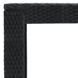 7 Piece Garden Bar Set with Cushions Poly Rattan Black 3095402