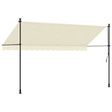 Retractable Awning Cream 350x150 cm Fabric and Steel 368748