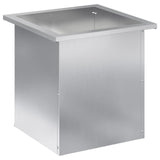 Garden Planter with LED Silver 40 x 40 x 40 cm Galvanised Steel 8008136