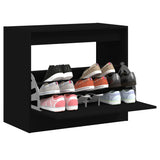 Shoe Cabinet Black 80x42x69 cm Engineered Wood 840002