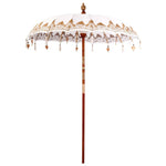 Balinese Parasol Cream 180-190 cm Cotton, solid wood 3356889
