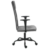 Office Chair Grey Mesh Fabric and Faux Leather 353024