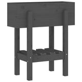 Garden Planter Grey 62x30x69 cm Solid Wood Pine 825235