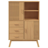 Highboard OLDEN Brown 85x43x125 cm Solid Wood Pine 358615