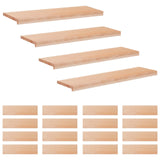 Stair Treads 20 pcs 90 x 25 x 2 cm Natural Solid Beech Wood 3446474