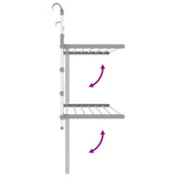 Drying Rack for Balcony 89x25x cm Aluminium 154605