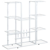 Flower Stand 94.5x25x89 cm White Iron 343120