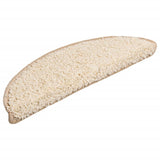 Stair Mats 10 pcs 56x17x3 cm Cream Half Round 149791