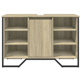 Bathroom Sink Cabinet Sonoma Oak 91x35x60 cm Engineered Wood 848665