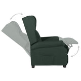 Recliner Chair Dark Green Fabric 340955