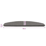 Self-adhesive Stair Mats 15 pcs Grey 80 x 28 x 3.5 cm 42040596