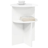 Side Table High Gloss White 39.5 x 55 cm Engineered Wood 8001023