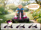 Pedal Go Kart for Kids Aged 3-6 Years, with Freewheel System, Brake, EVA Anti-Slip Wheels, Pink T3398P378925
