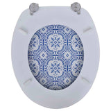 ZNTS Toilet Seats with Lids 2 pcs MDF Porcelain 275917