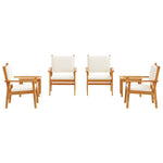Garden Sofa Set 6 pcs Brown 45 x 45 x 38cm Solid Acacia wood 3331815