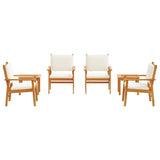 Garden Sofa Set 6 pcs Brown 45 x 45 x 38cm Solid Acacia wood 3331815