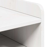 Bedside Table White 38 x 36 x 29.5 cm Solid pine wood 873513