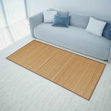 Rectangular Brown Bamboo Rug 150 x 200 cm 241340