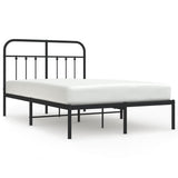 Bed Frame Black Powder-Coated Steel 120x200 cm Bed Frame 352576