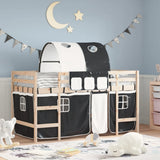Kids' Loft Bed with Tunnel without Mattress White&Black 80x200cm 3206982