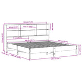Bookcase Bed without Mattress White 180x200 cm Super King Solid Wood Pine 3322862