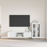 TV Cabinet Set FLORIN 3 pcs High Gloss White Engineered Wood 3397938