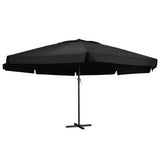 Garden Parasol with Aluminium Pole 600 cm Black 47376