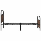 Bed Frame Without Mattress 107x203 cm Brown Oak Engineered Wood 4100321