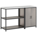 Kitchen Storage Set HATTEM 2 pcs Rusty Steel 3392665
