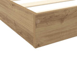 Floor Bed Frame Artisan Oak 80 x 200 cm Engineered Wood 8009082