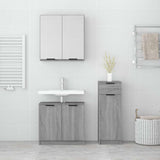 3 Piece Bathroom Cabinet Set Grey Sonoma Engineered Wood 3115874