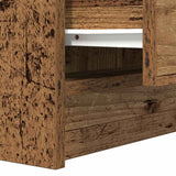 Bedside Cabinet with 2 Drawers Old Wood 38x34x80 cm 861369