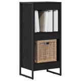Book Cabinet Black Oak 40 x 30 x 86.5 cm Engineered Wood 886360