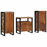 Bathroom Furniture Set 3 pcs Multicolour Solid Reclaimed Wood 3305621