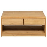 Coffee Table SAUDA Oak 99x55x45 cm Solid Wood Pine 377598