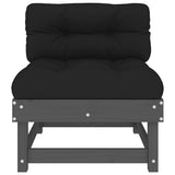 Middle Sofa Grey Solid pine wood, Oxford fabric, PP cotton Standard 825459