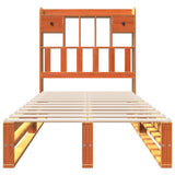 Bookcase Bed without Mattress Wax Brown 75x190 cm Small Single Solid Wood Pine 3323976