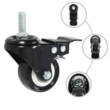 12 pcs Swivel Casters with Brakes 50 mm 277932