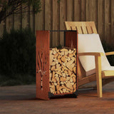 Firewood Rack 40x30x80 cm Weathering Steel 864230