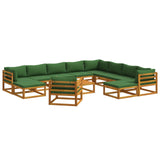 Sofa Set 12 pcs Natural Solid Acacia Wood 3417263