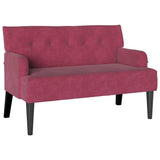 Chesterfield Bench Wine Red 112 x 65.5 x 75 cm Velvet 42019290