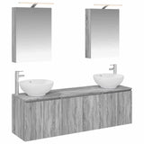 Bathroom Cabinet Set 5 pcs Grey Sonoma Engineered Wood 3406476